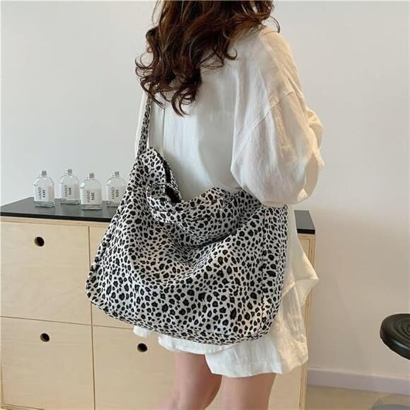 Leopard Print Hobo Tote - Picture 3 of 7